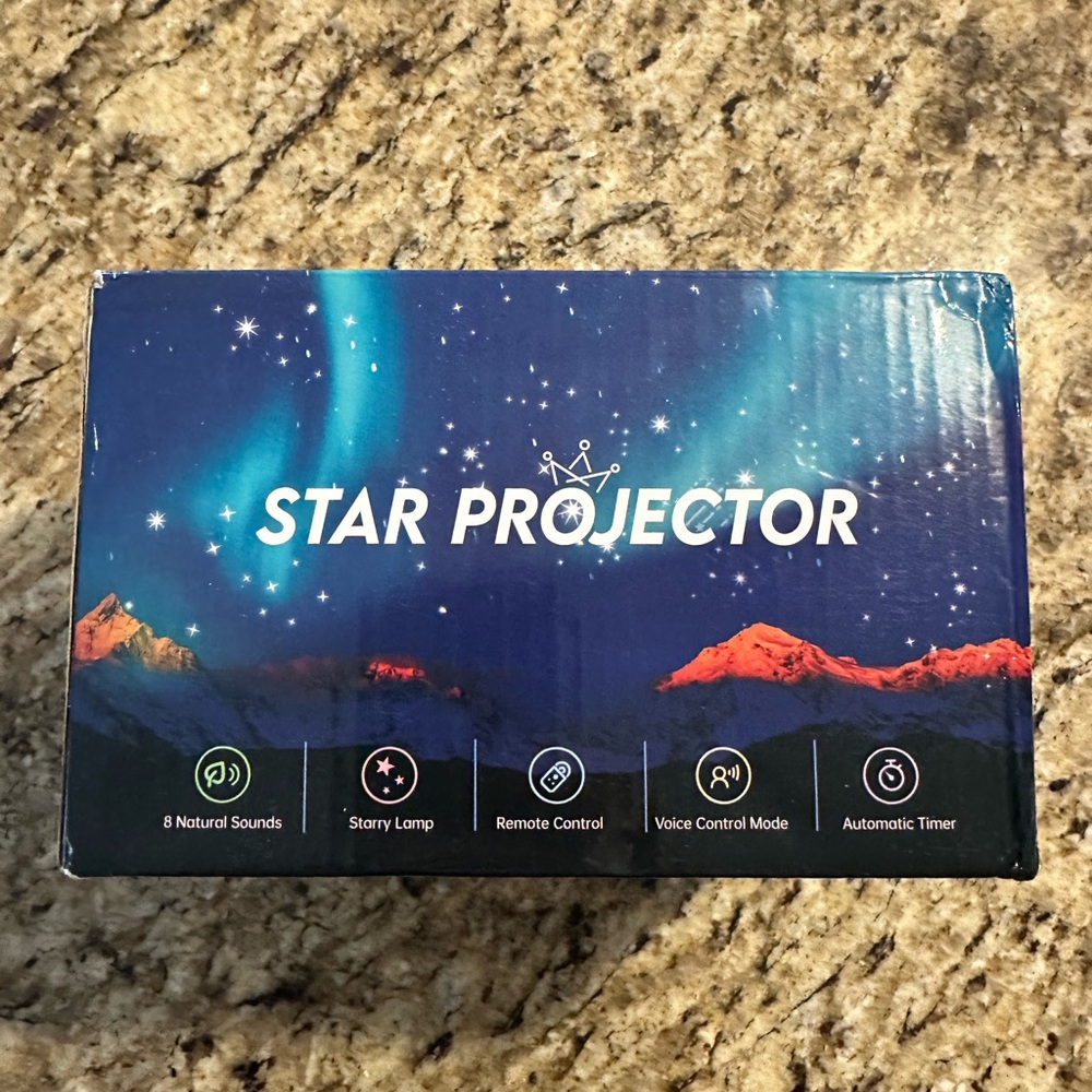 NEW!!!! Star Projector LED Night Light - Blue & Teal Box